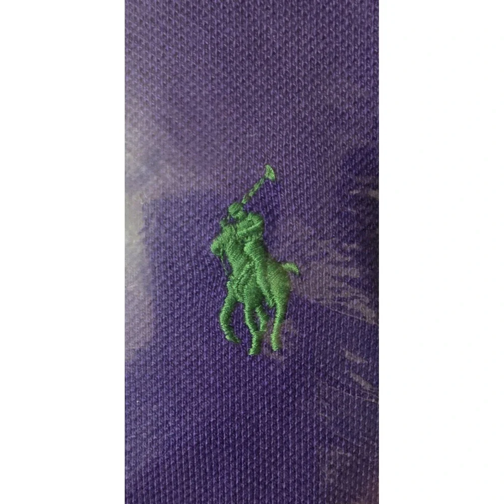 Polo Ralph Lauren Cotton Polo Shirt Men's Big & Tall 4XLT Purple w/ Green NWT